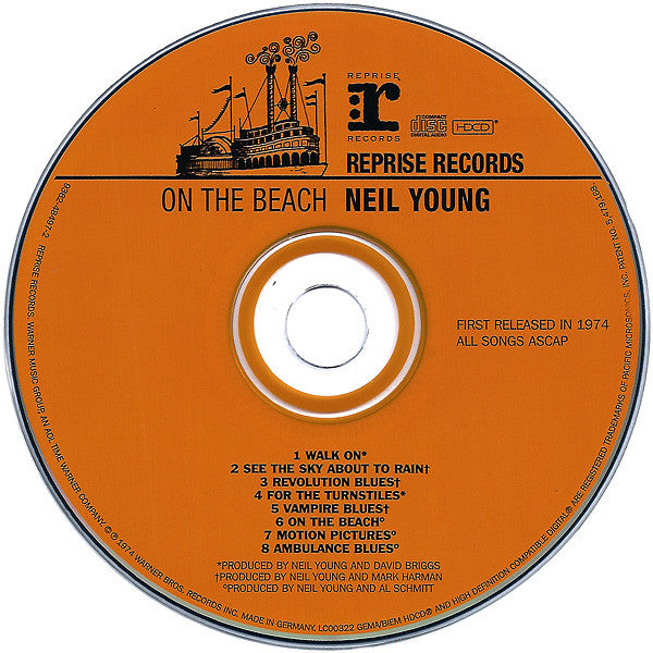 Neil Young : On The Beach (HDCD, Album, RE)