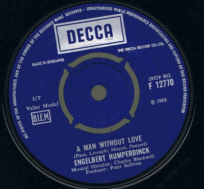 Engelbert Humperdinck : A Man Without Love / Call On Me (7", Single)