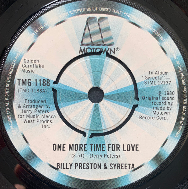 Billy Preston & Syreeta / Syreeta : One More Time For Love / Dance For Me Children (7")