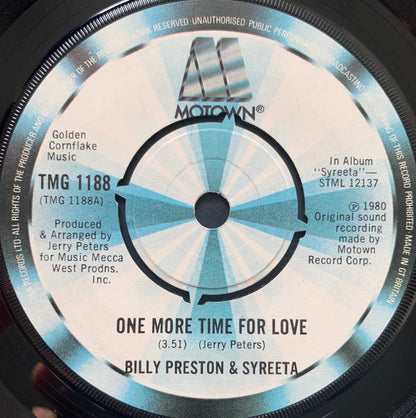 Billy Preston & Syreeta / Syreeta : One More Time For Love / Dance For Me Children (7")