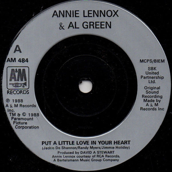Annie Lennox & Al Green : Put A Little Love In Your Heart (7", Single, Sil)