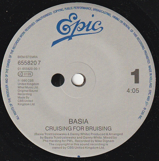 Basia : Cruising For Bruising (7", Single)