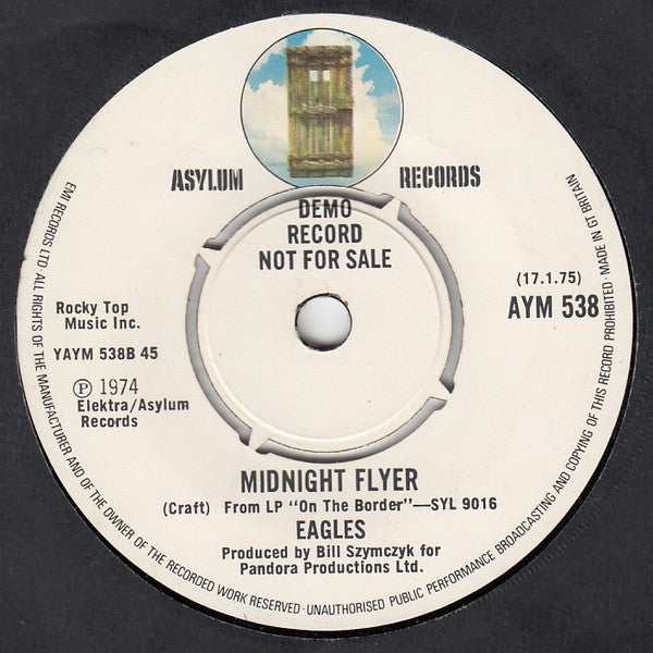 Eagles : Best Of My Love  (7", Single, Promo)