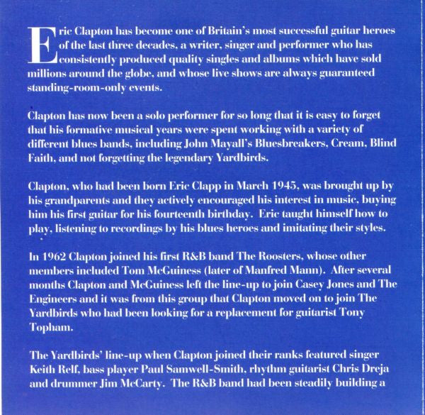 Eric Clapton & The Yardbirds : ...The Beginning (CD, Comp)