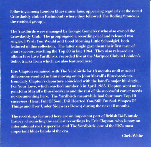 Eric Clapton & The Yardbirds : ...The Beginning (CD, Comp)