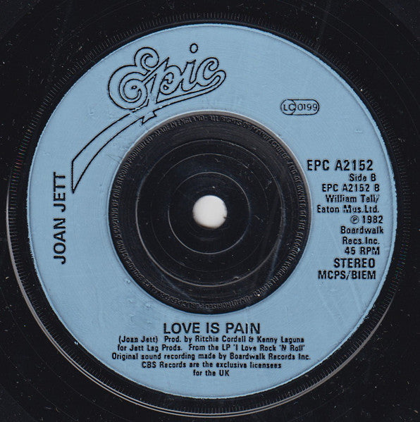 Joan Jett & The Blackhearts : I Love Rock-N-Roll (7", Single, Inj)