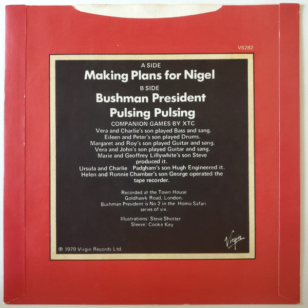 XTC : Making Plans For Nigel (7", Single, Pla)