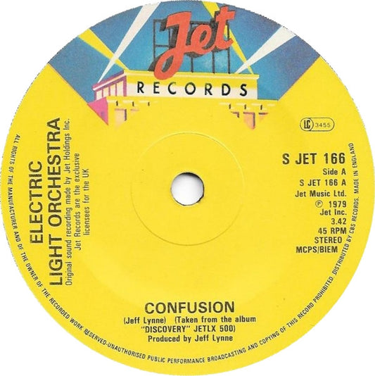 Electric Light Orchestra : Confusion / Last Train To London (7", Single)