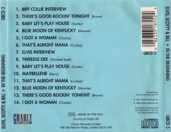 Elvis Presley, Scotty Moore & Bill Black (2) : In The Beginning (CD, Comp)