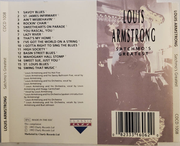 Louis Armstrong : Satchmo's Greatest (CD, Comp)