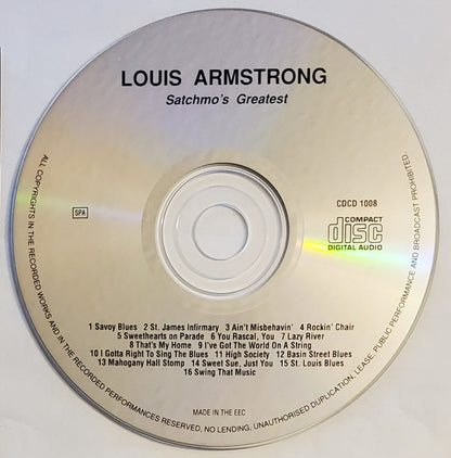 Louis Armstrong : Satchmo's Greatest (CD, Comp)