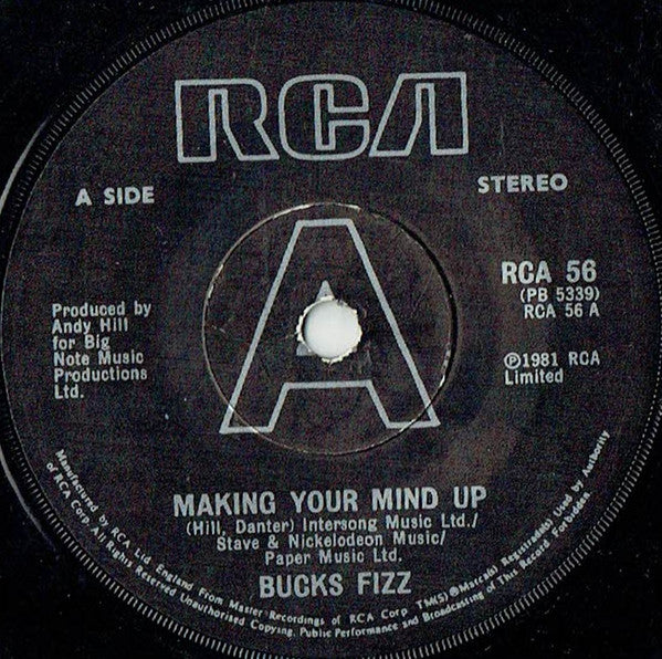 Bucks Fizz : Making Your Mind Up (7", Single, Sol)