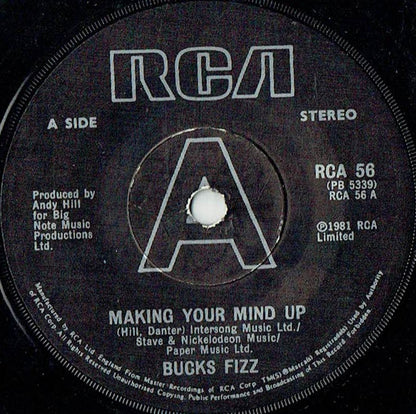 Bucks Fizz : Making Your Mind Up (7", Single, Sol)