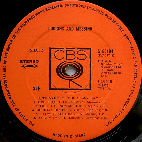 Loggins And Messina : Loggins And Messina (LP, Album)
