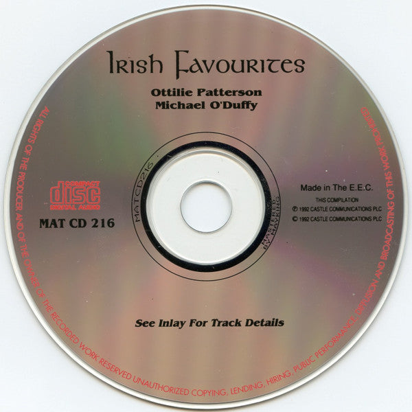 Ottilie Patterson + Michael O'Duffy : Irish Favourites (CD, Comp)