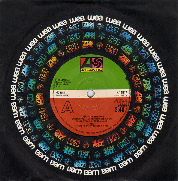 Yes : Going For The One (7", Single)