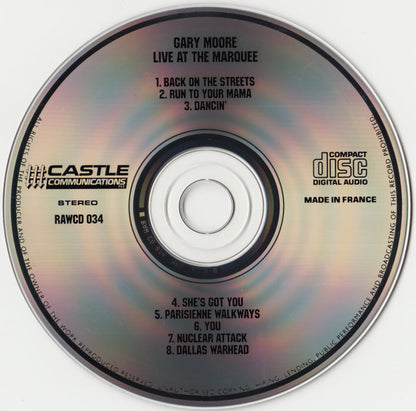 Gary Moore : "Live At The Marquee" (CD, Album, RE)