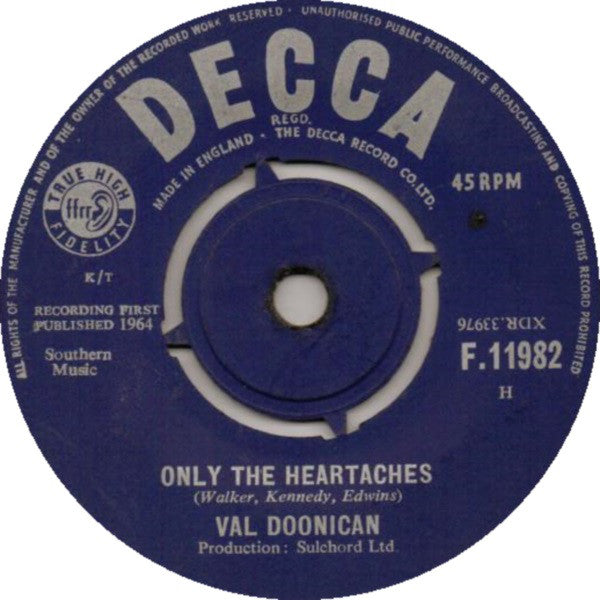 Val Doonican : Walk Tall (7", Single)