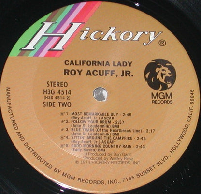 Roy Acuff Jr. : California Lady (LP)