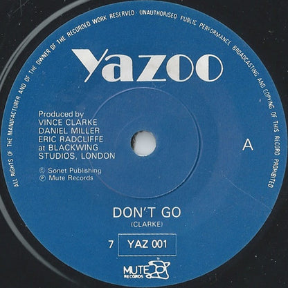 Yazoo : Don't Go (7", Single, Spa)