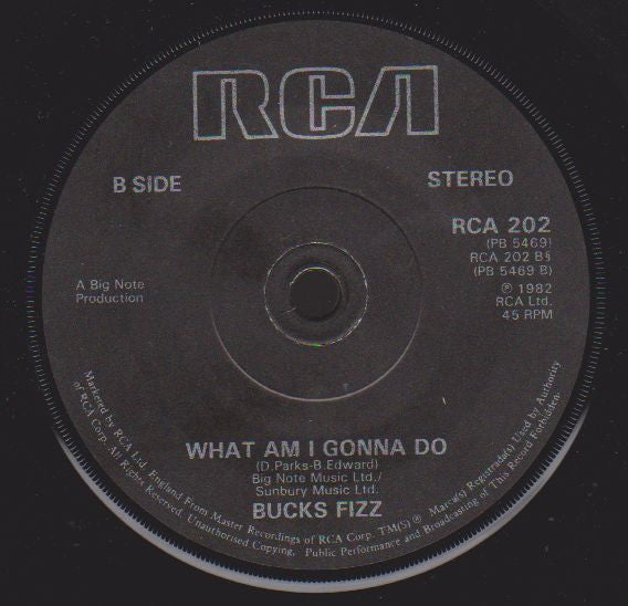Bucks Fizz : My Camera Never Lies (7", Sol)