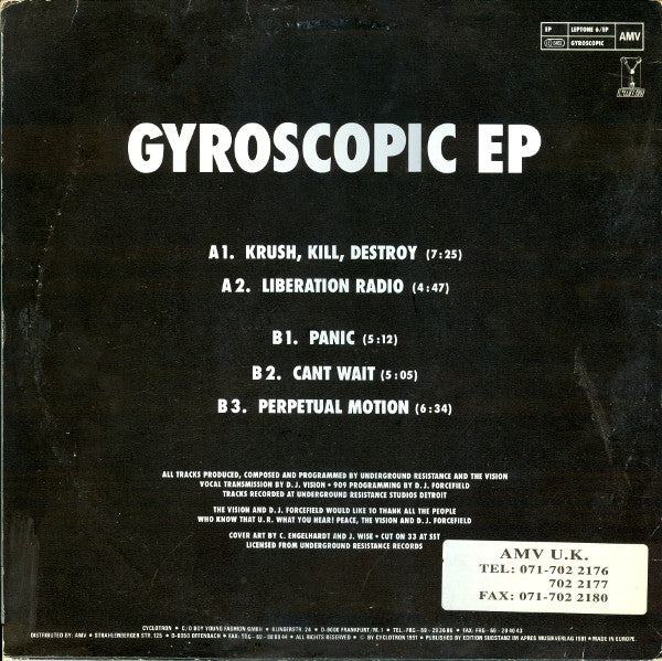 The Vision : Gyroscopic EP (12", EP)