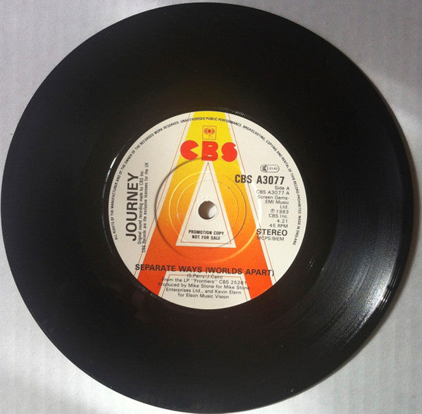 Journey : Separate Ways (Worlds Apart) (7", Single, Promo)