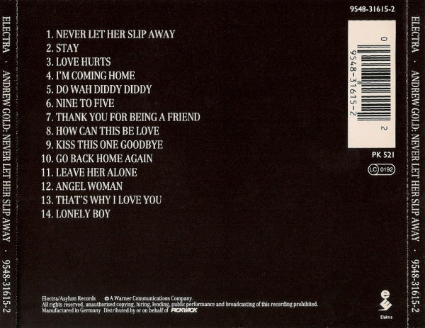 Andrew Gold : Never Let Her Slip Away (14 Classic Tracks) (CD, Comp)