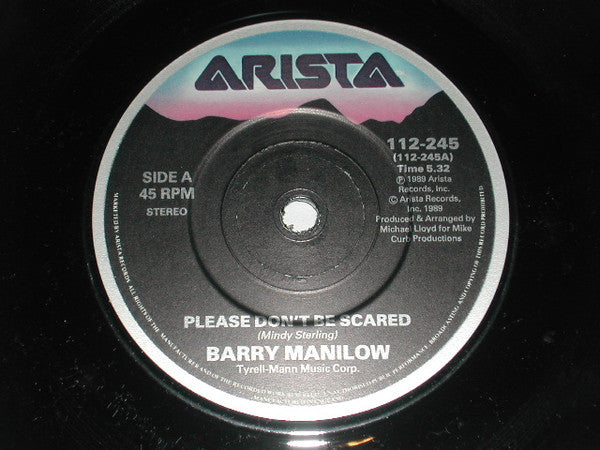Barry Manilow : Please Don't Be Scared (7", Single, Pos)