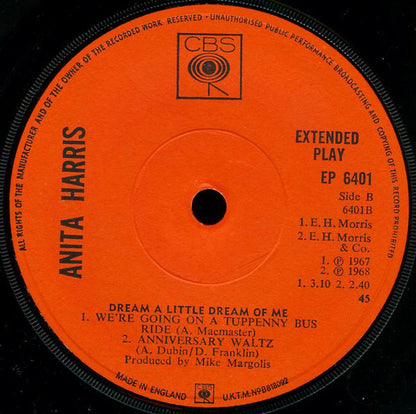 Anita Harris : Dream A Little Dream Of Me (7", EP)