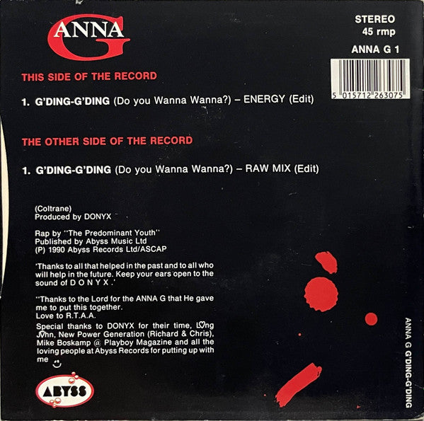 Anna Garcia : G'Ding - G'Ding (Do You Wanna Wanna?) (7")