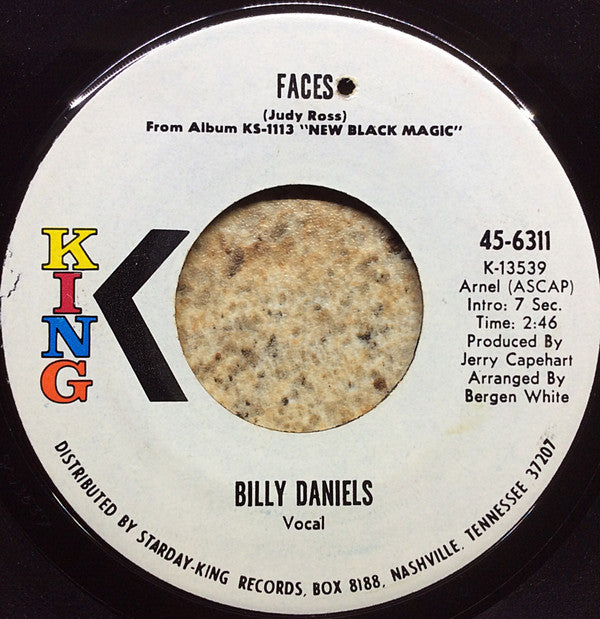 Billy Daniels : Faces / All My Love Belongs To You (7", Single)