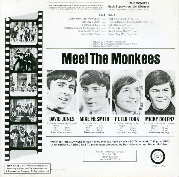 The Monkees : The Monkees (CD, Album, RE, RM, RP)