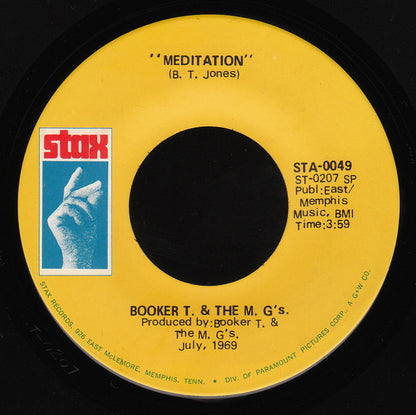 Booker T & The MG's : Slum Baby / Meditation (7")
