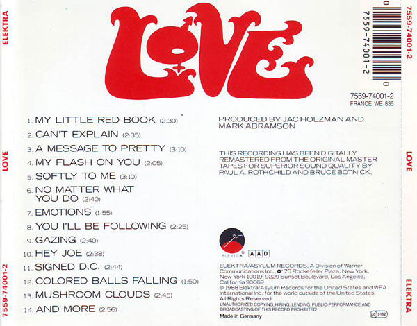 Love : Love (CD, Album, RE, RM)