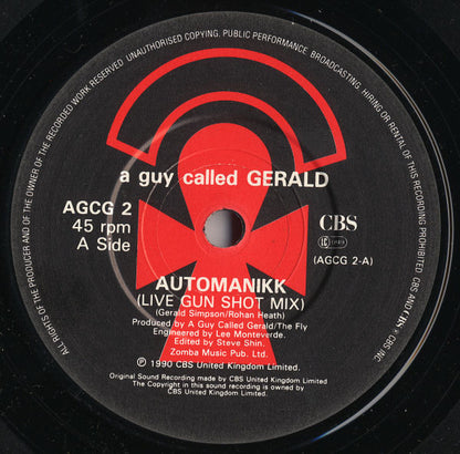 A Guy Called Gerald : Automanikk (Live Gun Shot Mix) (7", Single)
