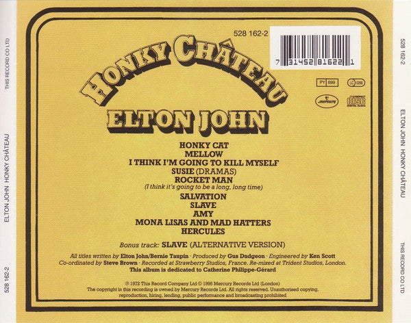 Elton John : Honky Château (CD, Album, RE, RM)