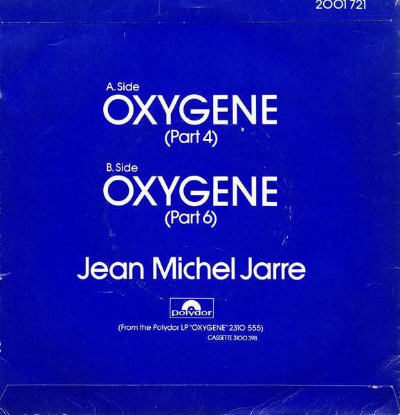 Jean-Michel Jarre : Oxygene (Part 4) (7", Single, Pic)