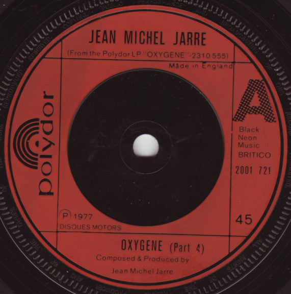 Jean-Michel Jarre : Oxygene (Part 4) (7", Single, Pic)