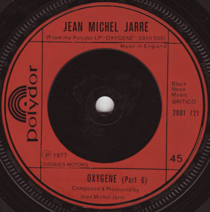 Jean-Michel Jarre : Oxygene (Part 4) (7", Single, Pic)
