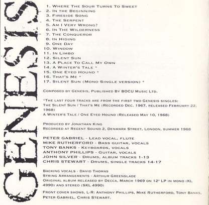 Genesis : From Genesis To Revelation (CD, Album, Mono, RE, May)