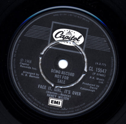 Nancy Wilson : The End Of Our Love (7", Single, Promo, RE)