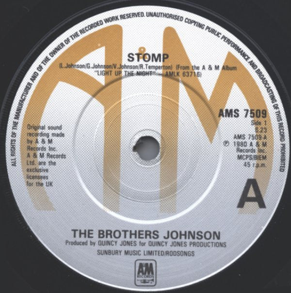Brothers Johnson : Stomp! (7", Single)