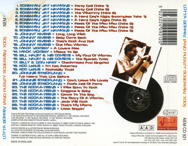 Various : Lotta Boppin' (and Plenty Screamin' Too!) - Roulette Rock 'N' Roll, Volume 4 (CD, Comp)