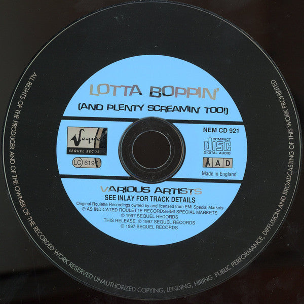 Various : Lotta Boppin' (and Plenty Screamin' Too!) - Roulette Rock 'N' Roll, Volume 4 (CD, Comp)