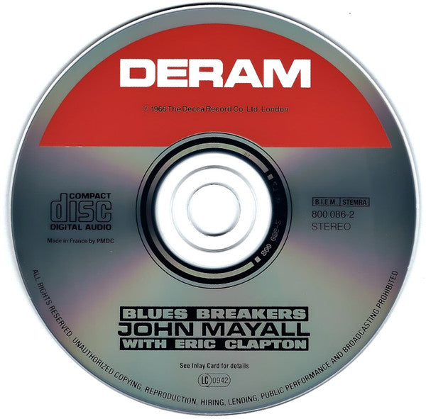 John Mayall with Eric Clapton : Blues Breakers (CD, Album, RE, RM)