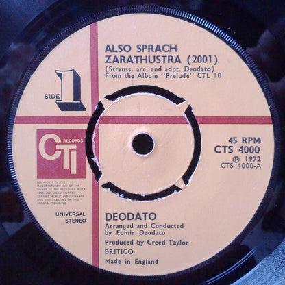 Eumir Deodato : Also Sprach Zarathustra (2001) (7", Pus)