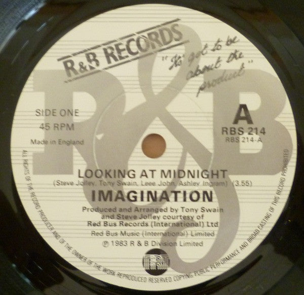 Imagination : Looking At Midnight (7", Single, Pos)
