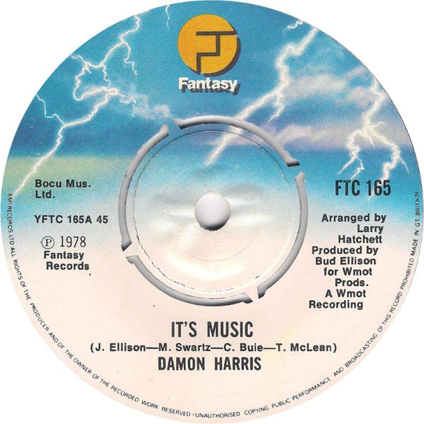 Damon Harris : It's Music (7", Single)