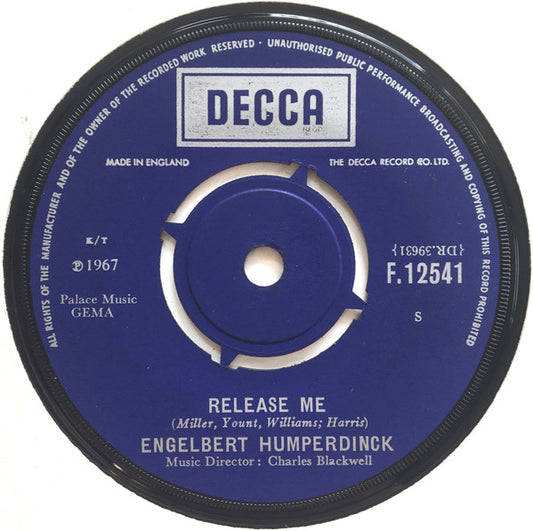 Engelbert Humperdinck : Release Me (7", Single)